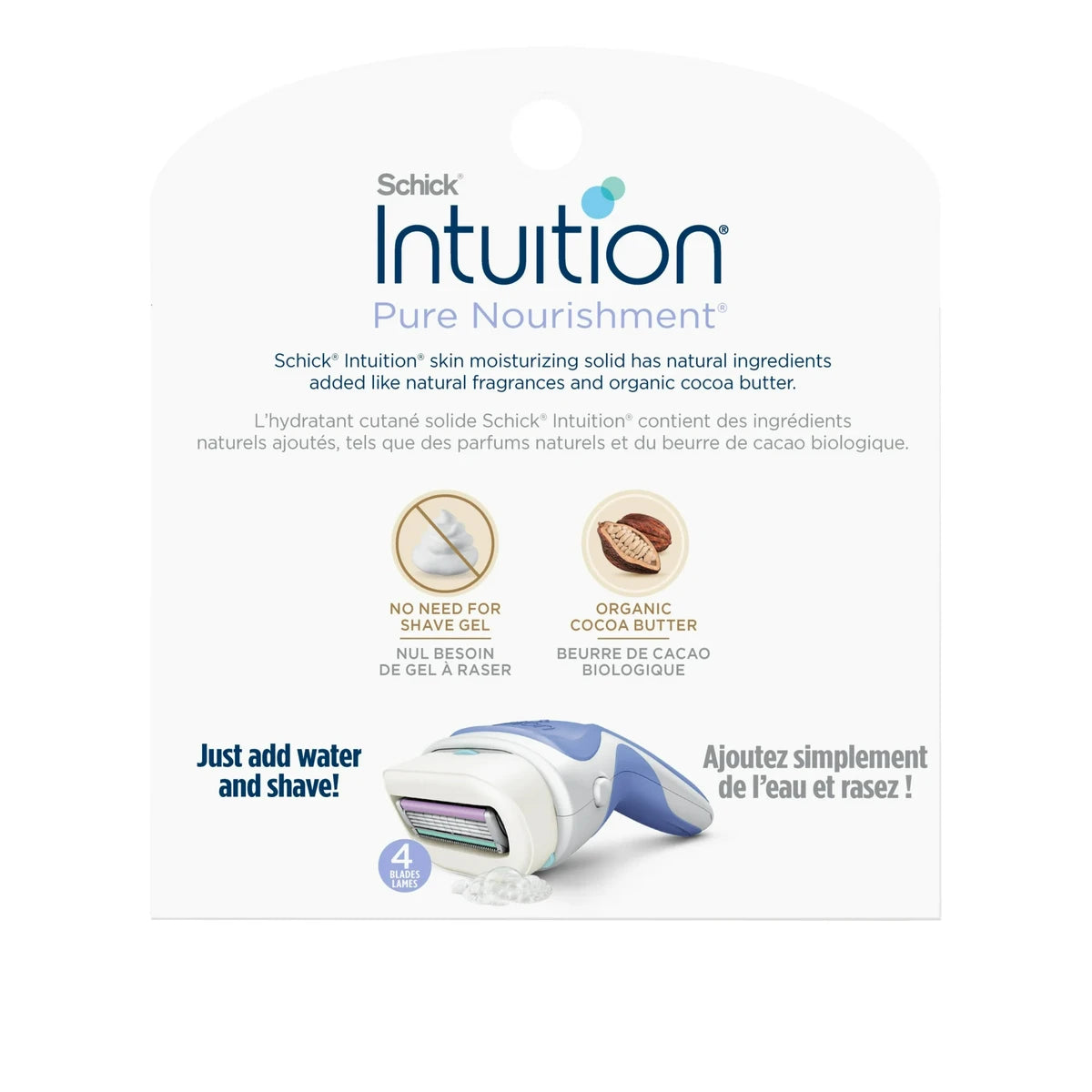 Schick Intuition Pure Nourishment Razor Refills Coconut Milk And Almond Oil3 Ea 0.64oz (Pack of 60)