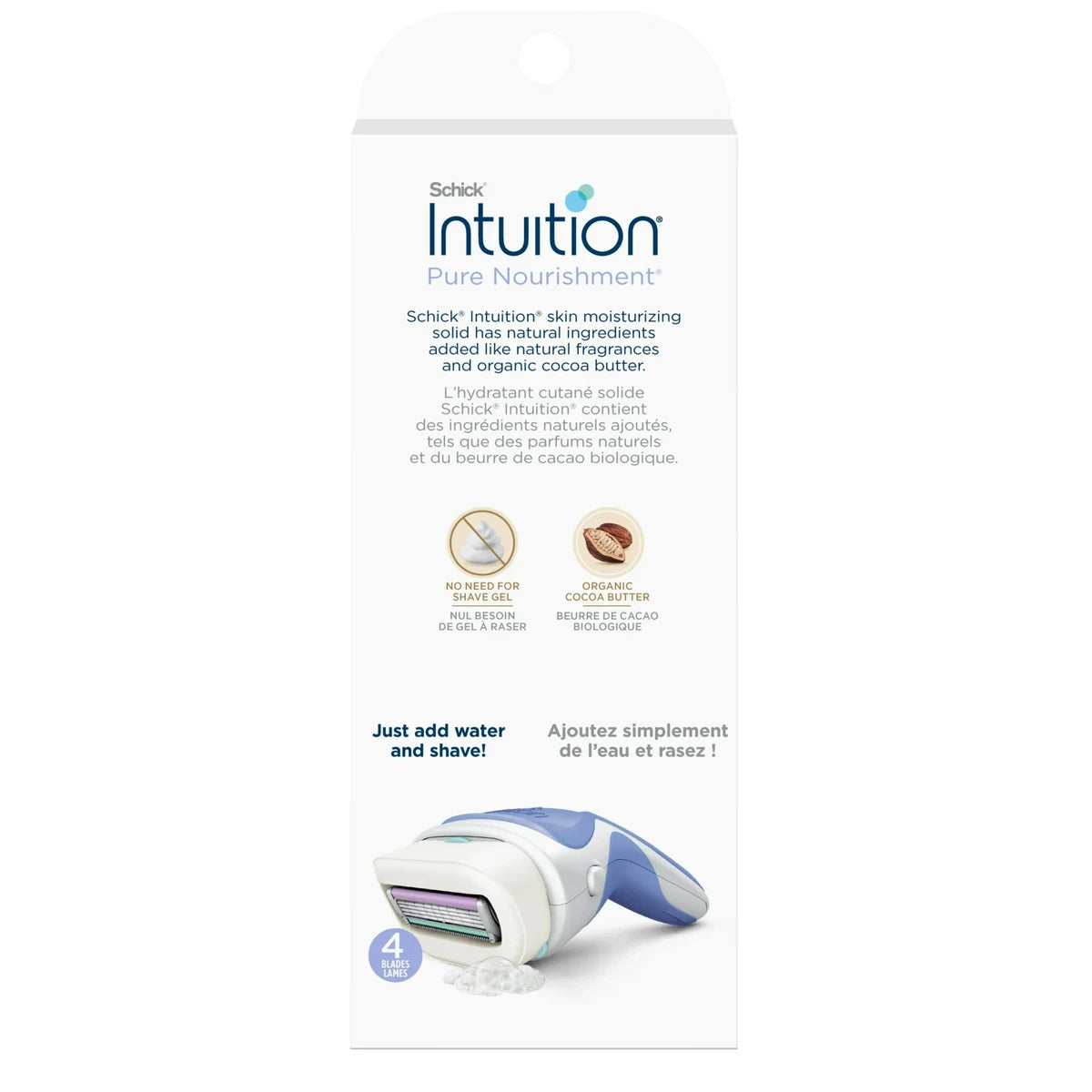 Schick Intuition Razor Pure Nourishment With Coconut Milk And Almond Oil 4.96oz (Pack of 16)