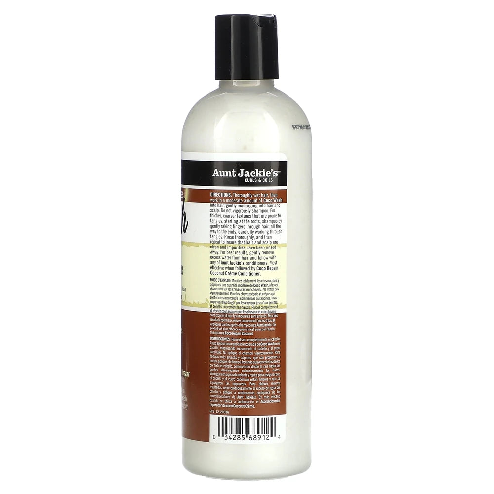 Aunt Jackie s CoCo Wash Coconut Milk Conditioning Cleanser 12 oz (Pack of 6)