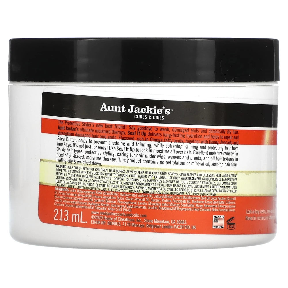 Aunt Jackie s Flaxseed Recipes Seal It Up Hydrating Sealing Butter 7.5 Oz (Pack of 12)