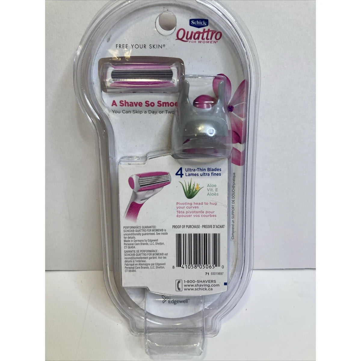 Schick Quattro For Women Value Pack With 1 Razor And 4 Cartridges 2.88oz (Pack of 12)