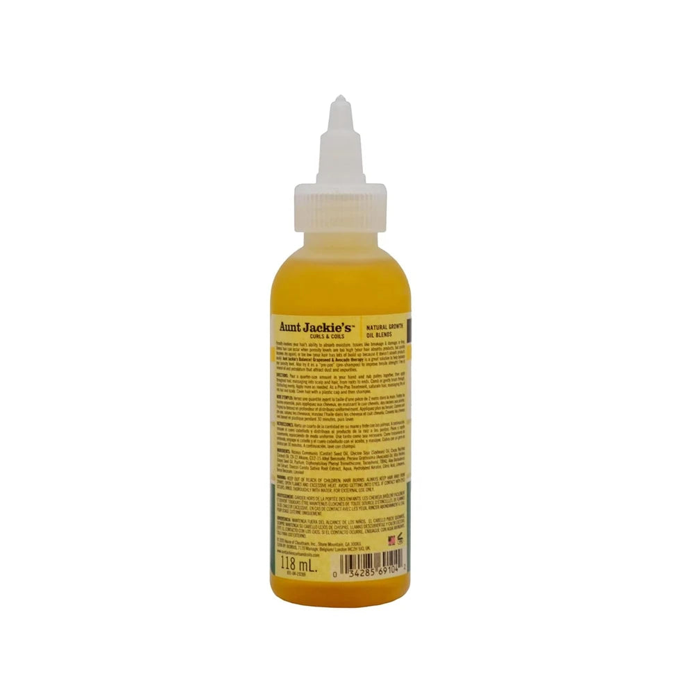 Aunt Jackie s Balance Grapeseed & Avocado Oil Natural Growth Oil Blends - 4 oz (Pack of 24)