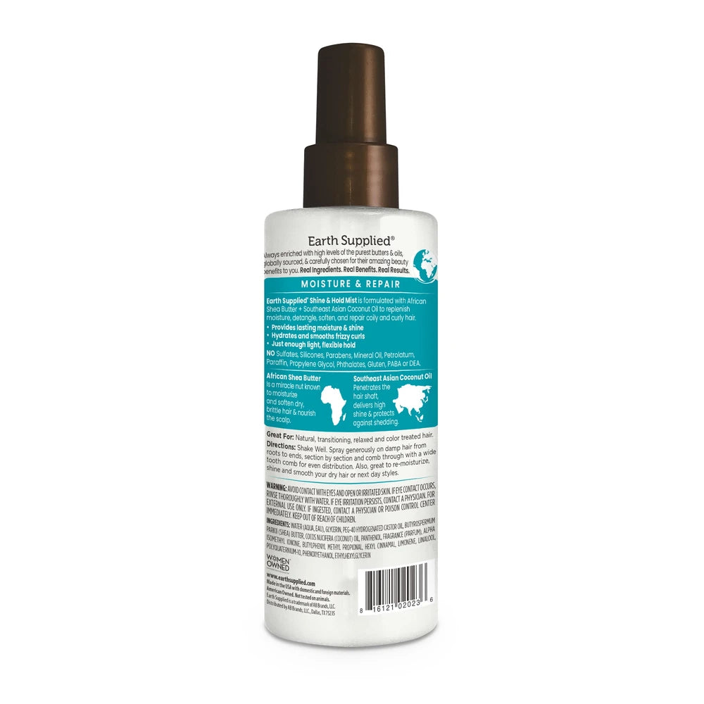 Earth Supplied Moisture & Repair Shine & Hold Mist with Shea Butter 8.5 FL OZ (Pack of 6)