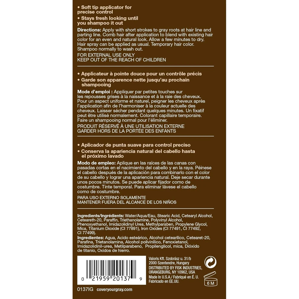 Cover Your Gray Root Touch Up Wand - Midnight Brown 0.25 Oz (Pack of 72)