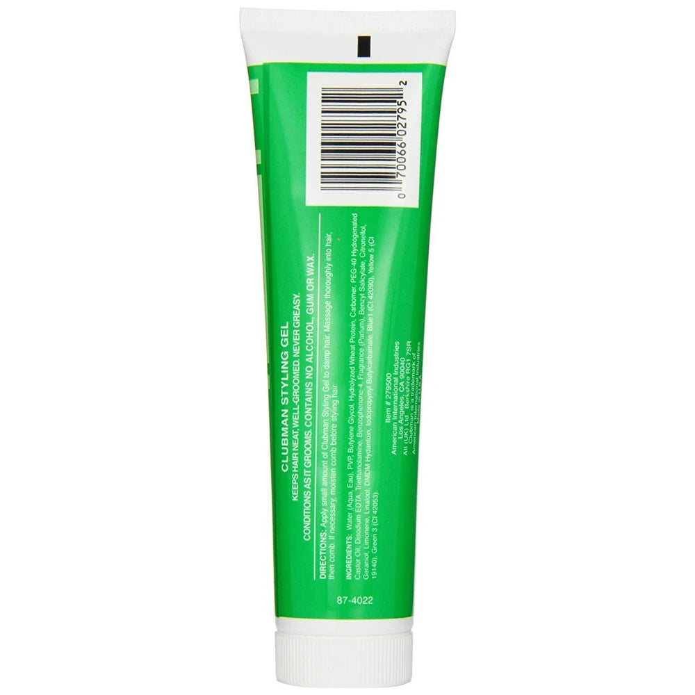 Clubman Pinaud Styling Gel Hair Groom for Men, 3.75-Ounce (Pack of 6) 4 Oz