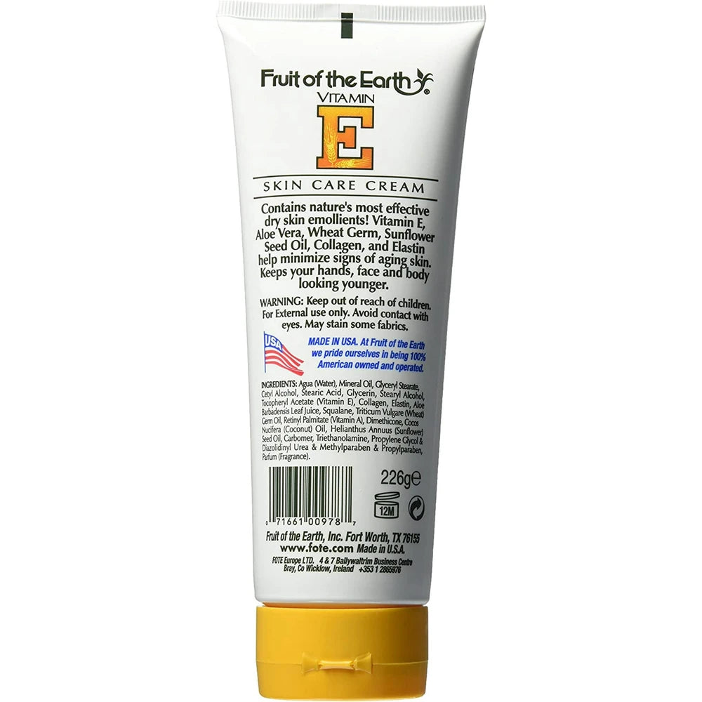 Fruit of the Earth Vitamin-E Cream Tube, Ounce 8 Oz (B0009VO8DK) (Pack of 6)