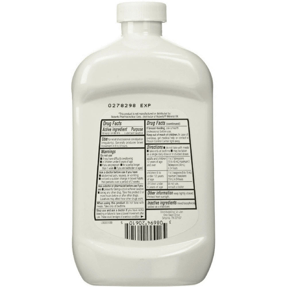 Laxative Unflavored Liquid 16 oz. 99% Strength Mineral Oil (Pack of 12)