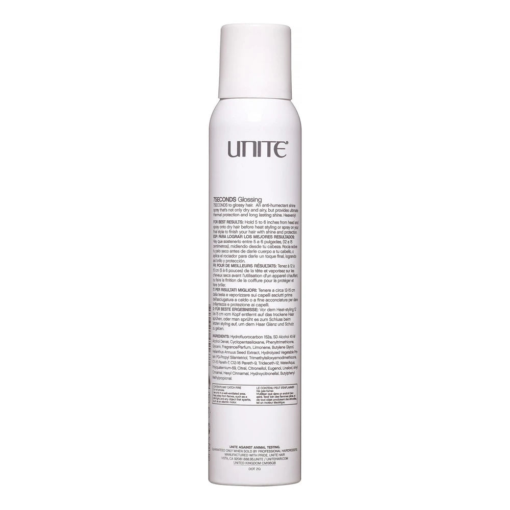 UNITE Hair 7SECONDS Glossing - Dry. Thermal. Shine, 6 Oz (B014Z5FVGI) (Pack of 12)