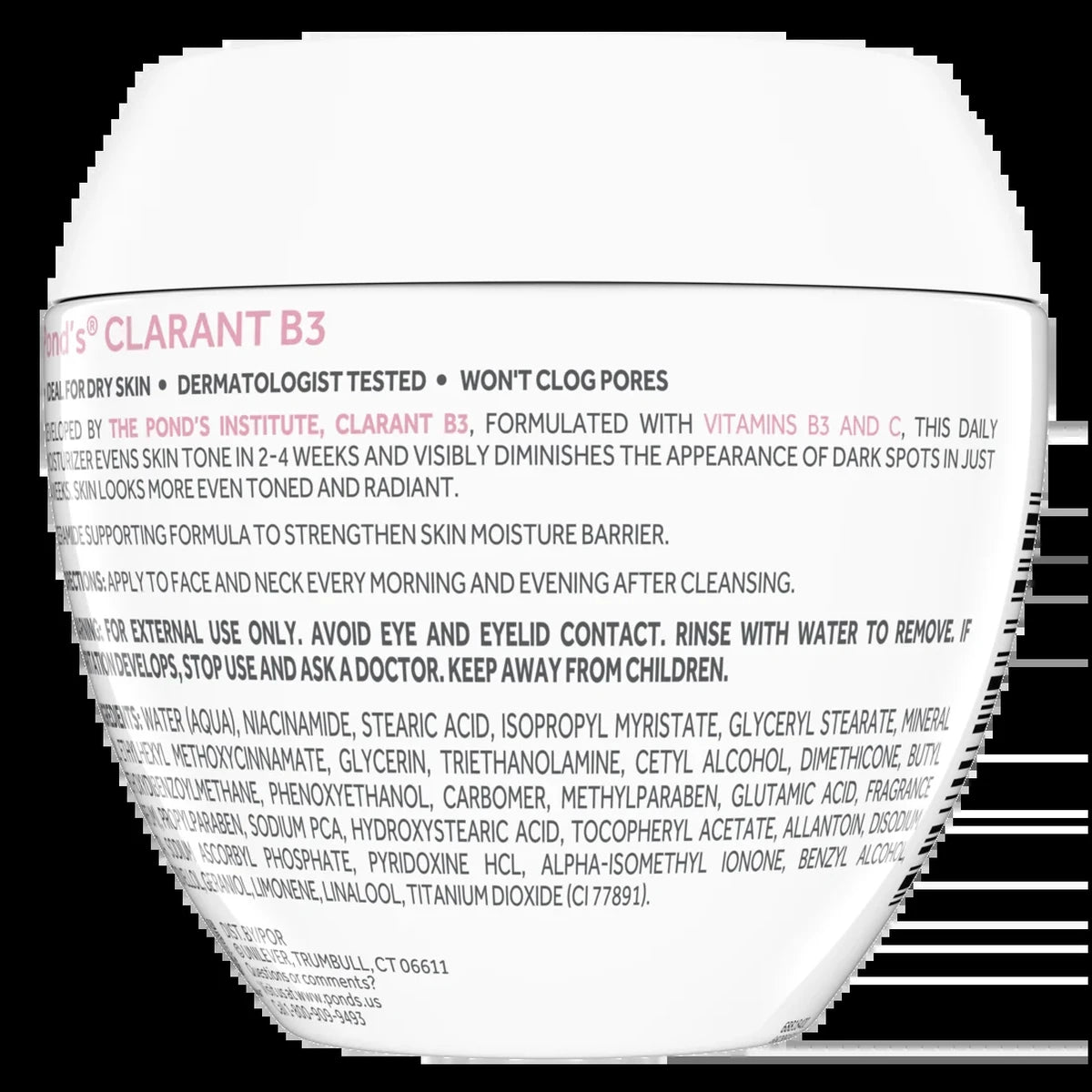 Ponds Clarant B3 Anti-Dark Spots Moisturizer Face Cream For Normal To Dry Skin 7Oz (Pack of 12)