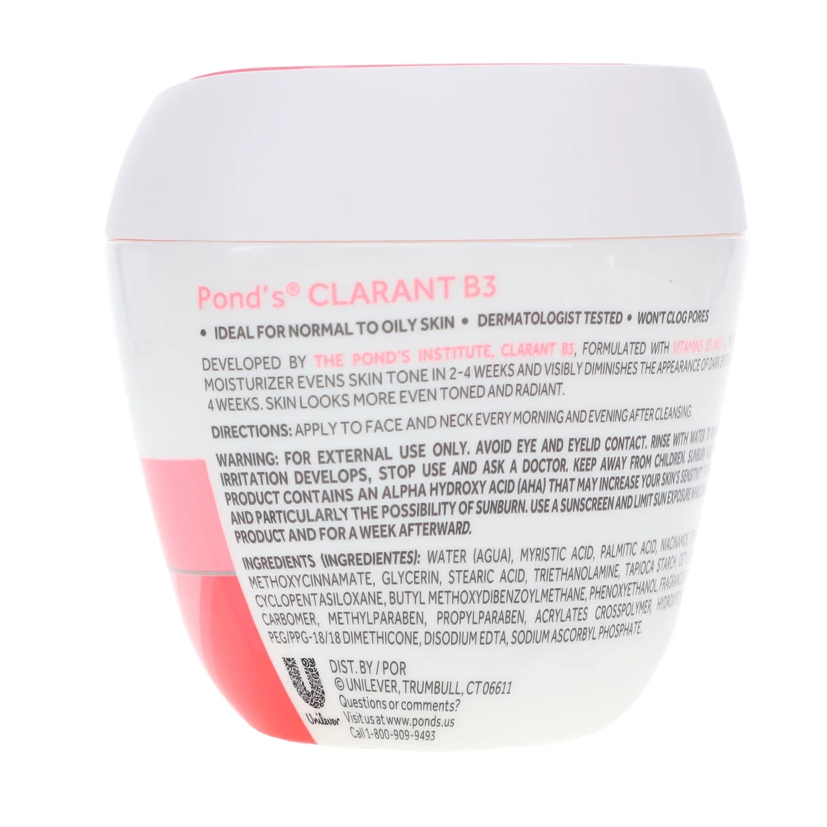 Ponds Clarant B3 Normal To Oily Skin Moisturizer Face Cream For Anti-Dark Spots 7Oz (Pack of 12)
