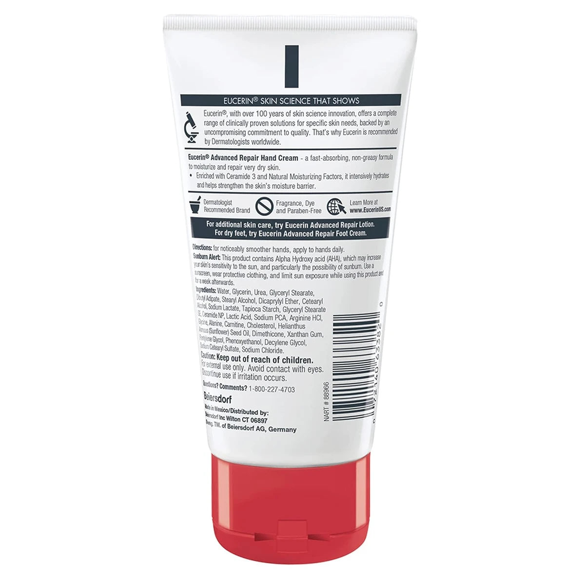 Eucerin Advanced Repair Hand Creme Fragrance Free 2.7Oz (Pack of 12)