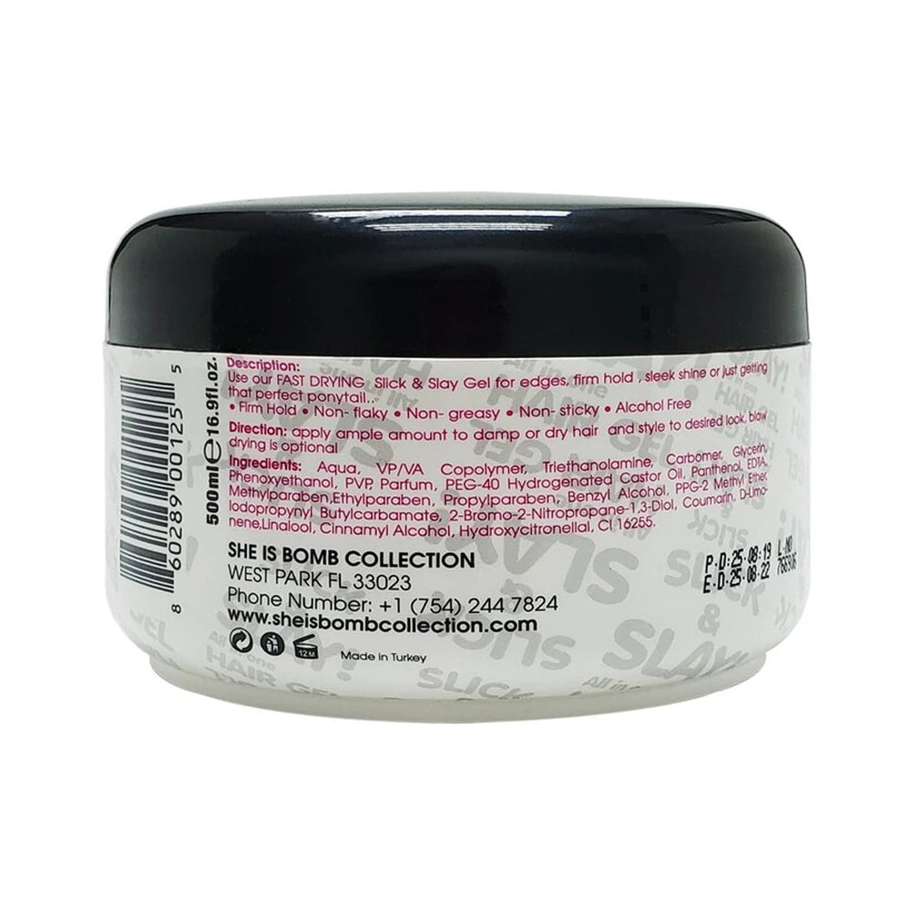 She Is Bomb Collection Slick & Slay All-in-One Hair Gel 16.9 oz (Pack of 24)