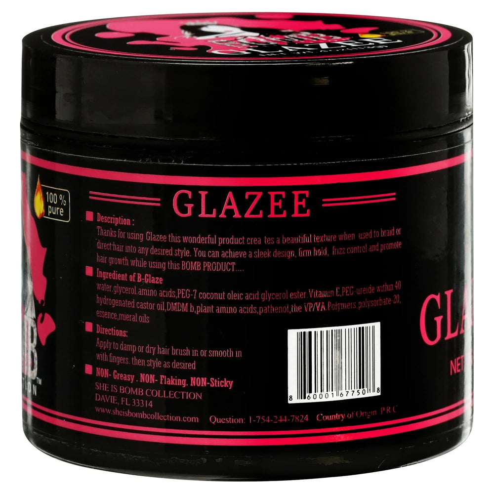 She is Bomb Glazee Hair Gel - 4oz (Pack of 50)