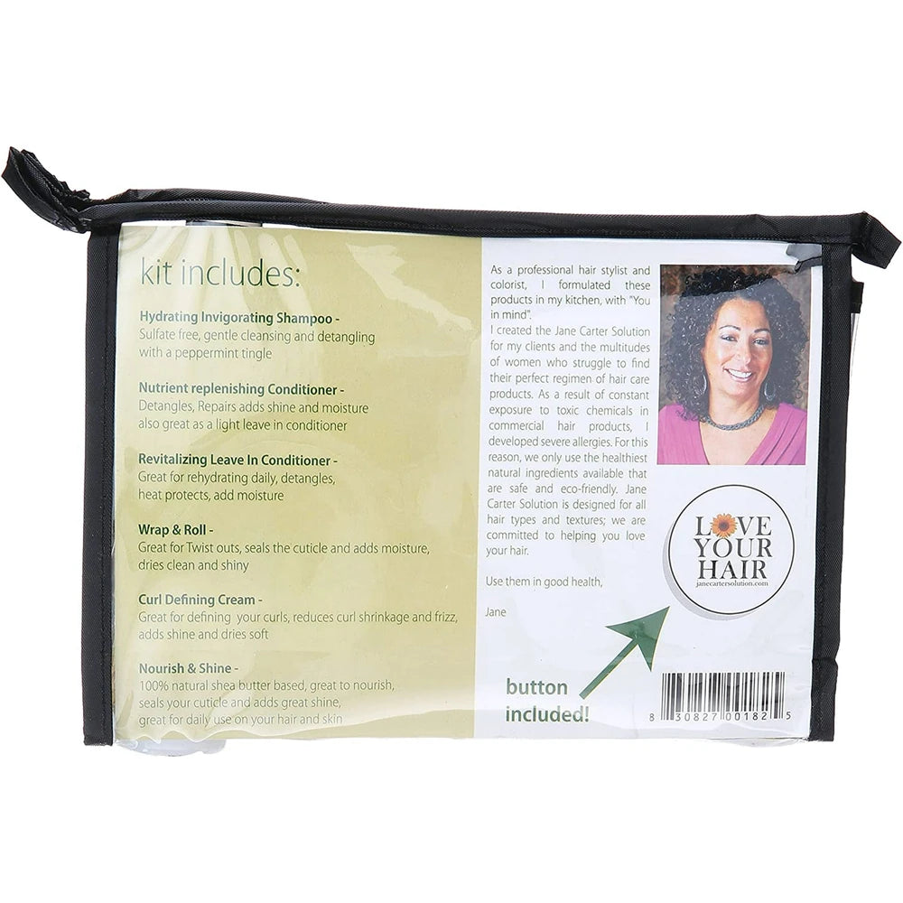 Jane Carter- Natural Curly Hair Care Essentials Kit (Pack of 12)