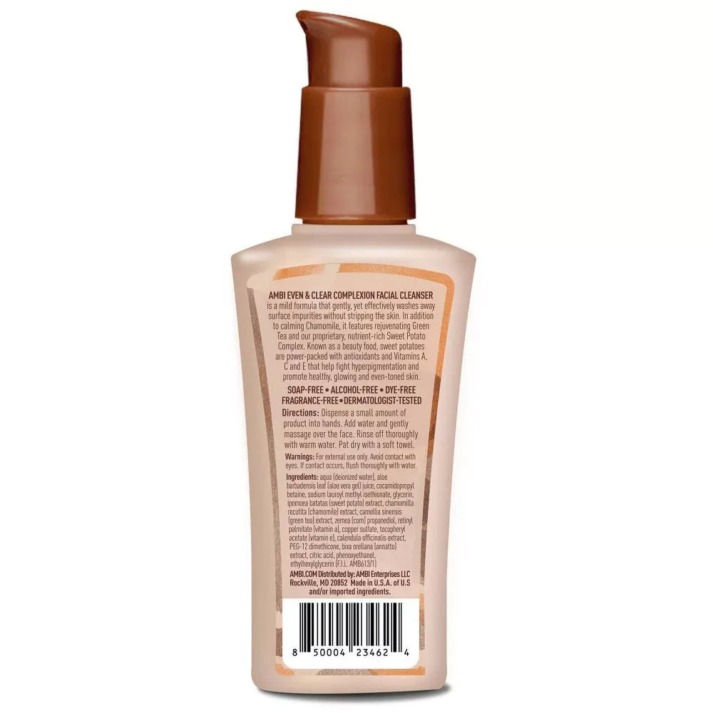 AMBI Skin Care Even & Clear Complexion Facial Cleanser 3.5. Oz (Pack of 12)