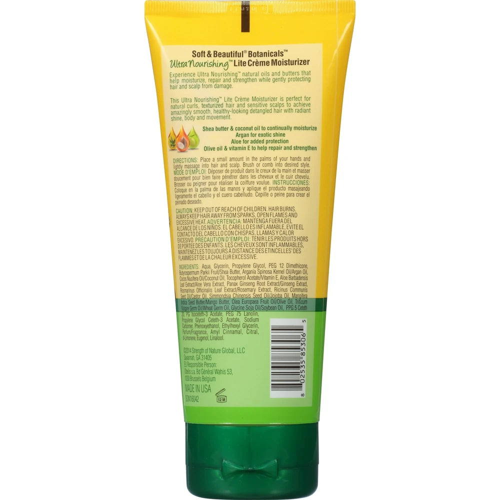 Soft & Beautiful Botanicals Ultra Nourishing Lite Creme Moisturizer 6 oz. Tube (Pack of 6)