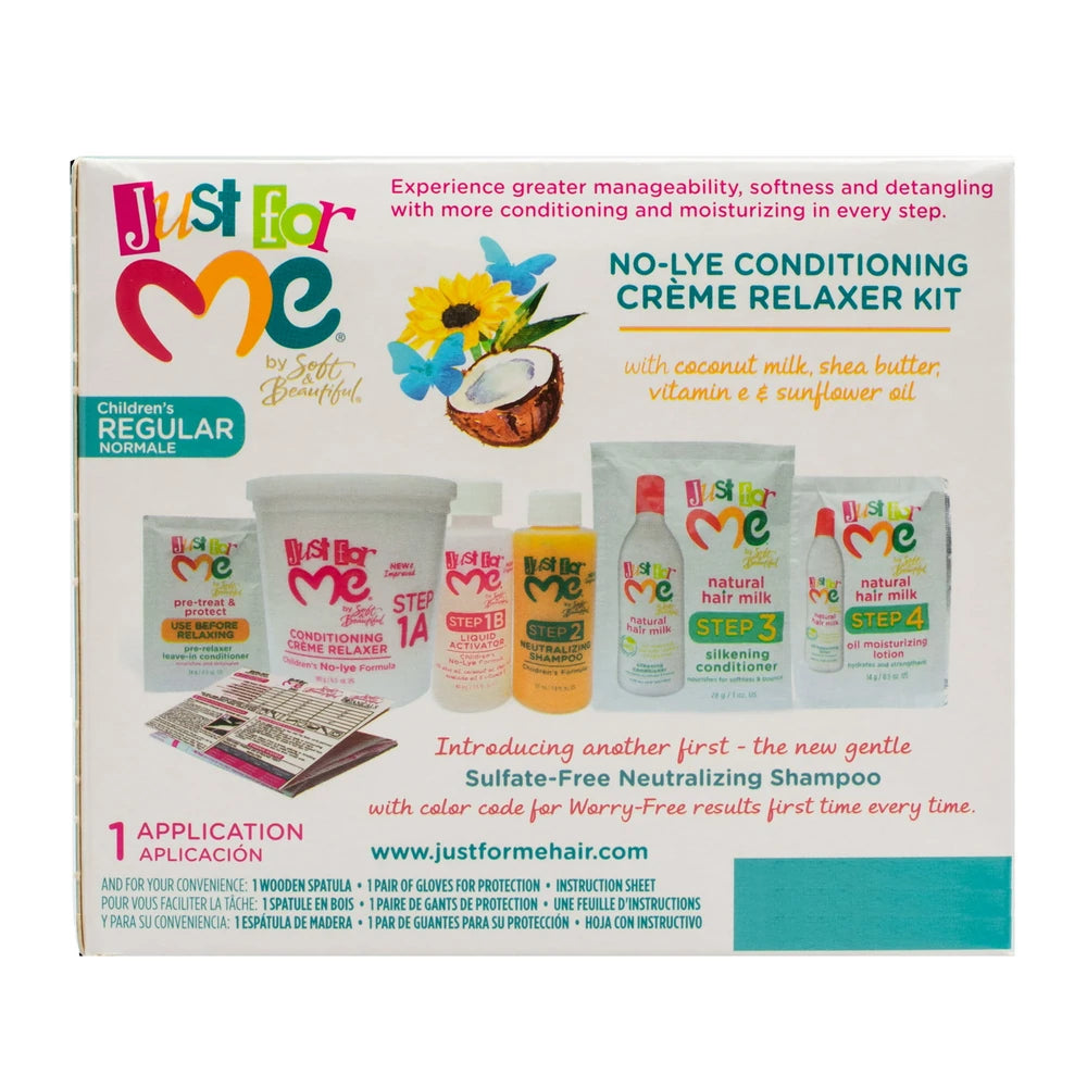 Just For Me No-Lye Conditioning Crème Relaxer Kit (Pack of 6)