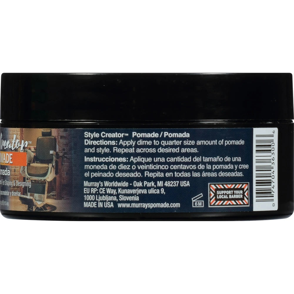 Murray s Style Creator Pomade. All Hair Type Moisturizing Unisex 4 Oz (Pack of 6)