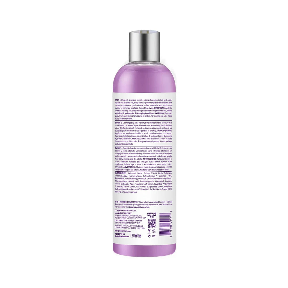 Design Essentials - Agave and Lavender Moisturizing Hair Bath . Moisturizin 12 oz (Pack of 12)