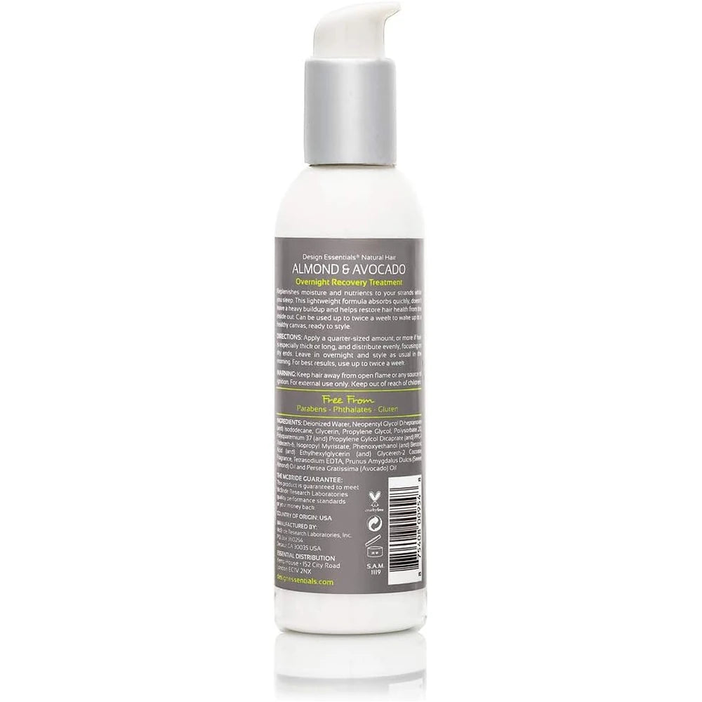 Design Essentials Natural- Almond Advocado Overnight Recovery Treatment 6oz (Pack of 12)