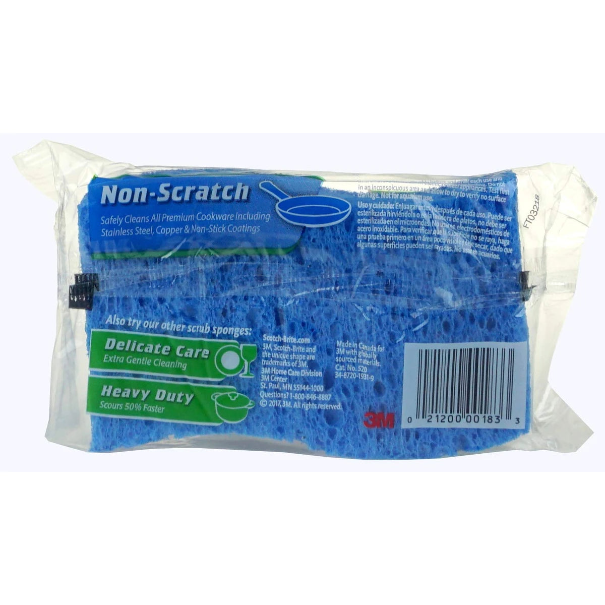 Scotch Brite Non Scratch Scrub Sponge 6.5Oz (Pack of 12)