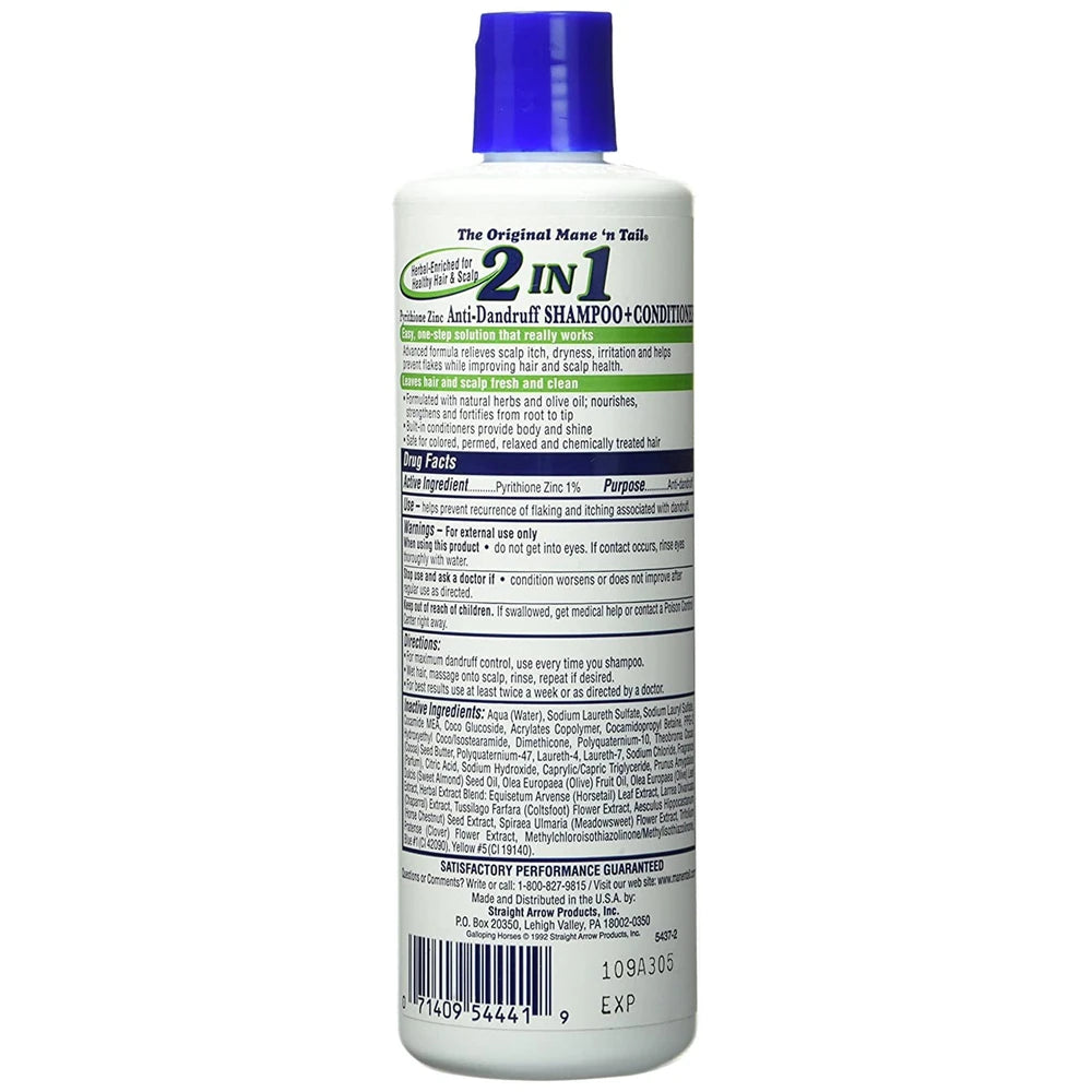 Mane n Tail: Daily Control 2-in-1 Anti-Dandruff Shampoo & Conditioner (12 Oz) (Pack of 6)