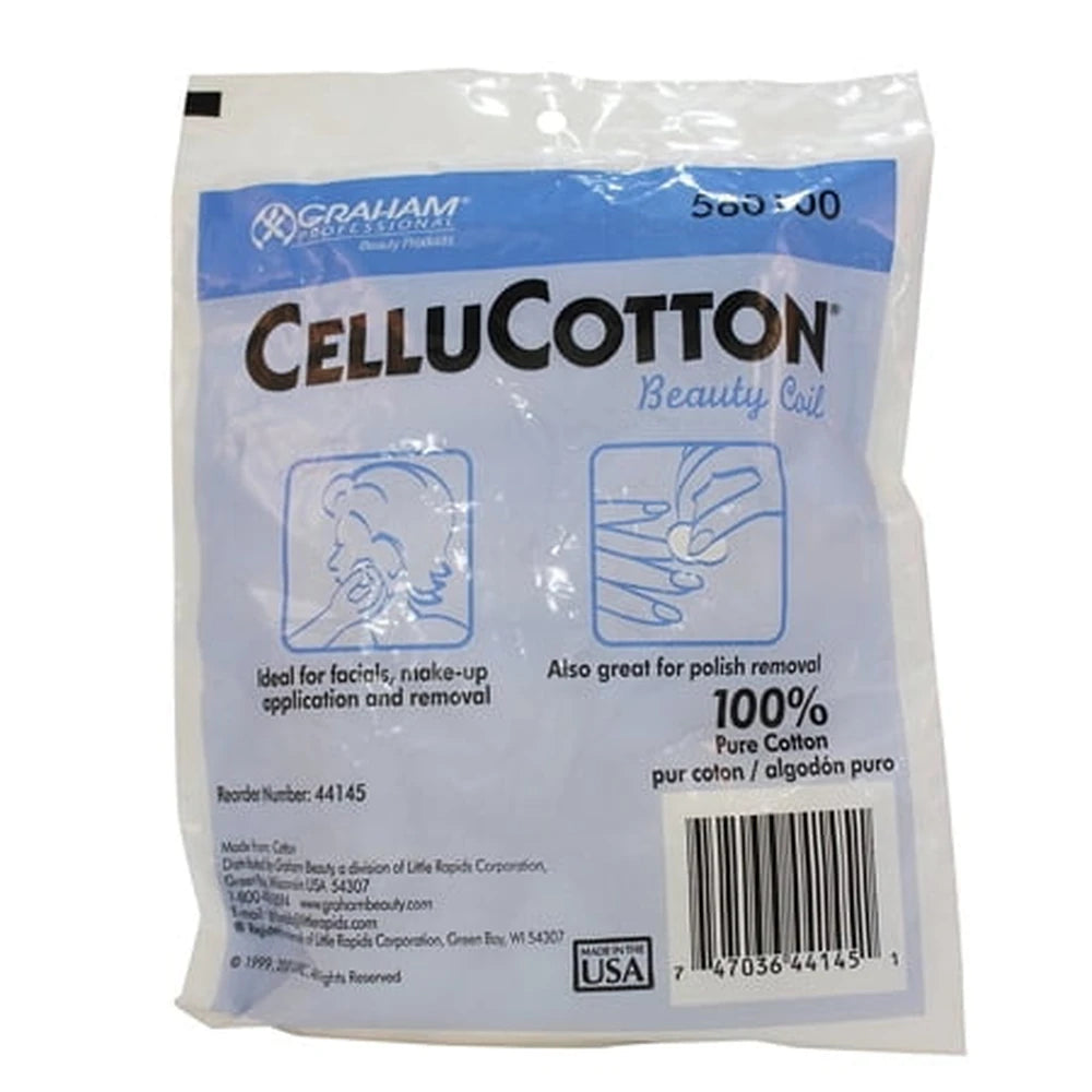 CelluCotton 100% Cotton Beauty Coil for Beauty Application & Removal 10 feet (Pack of 48)