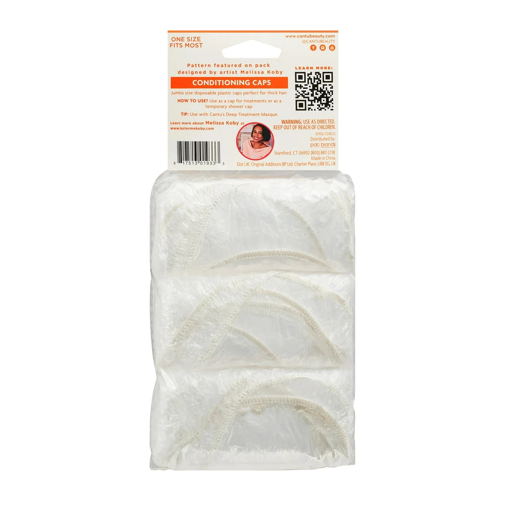 Cantu Jumbo Plastic Disposable Treatment & Shower Conditioning Caps 20 Ct (Pack of 36)