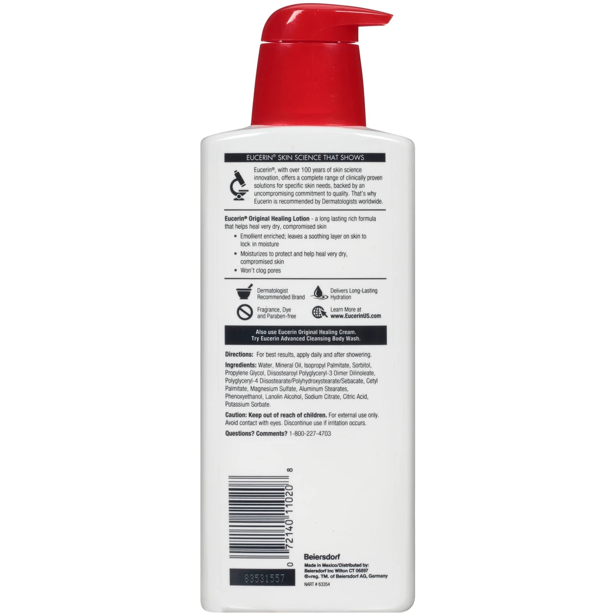 Eucerin Original Moisturizing Lotion 16.9Oz (Pack of 12)