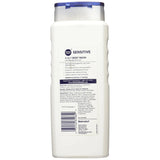 Nivea Men Sensitive Body Wash with Bamboo Extract 16.9Oz (Pack of 12)