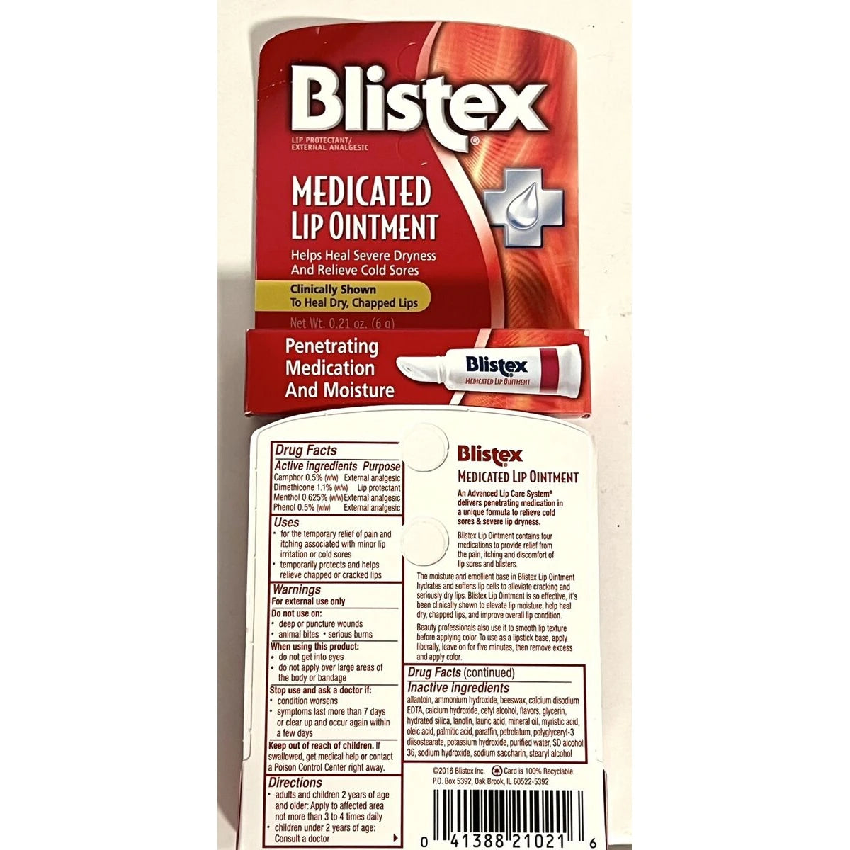 Blistex Medicated Lip Ointment Tube 0.21Oz (Pack of 144)