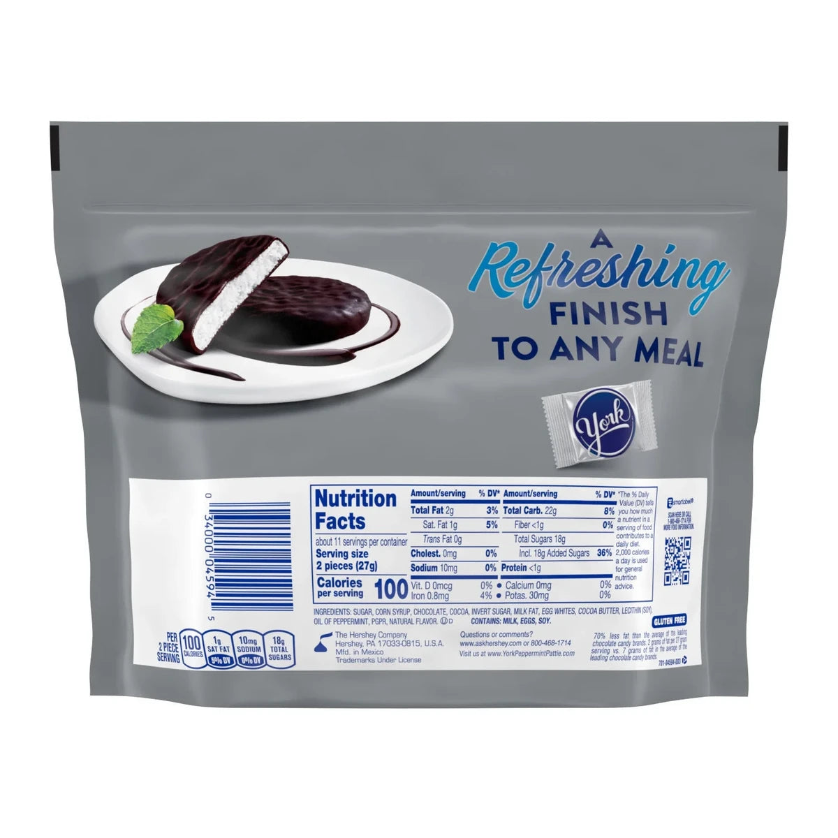 Hersheys York Miniatures Chocolate Candy Peppermint Patties 10.1Oz (Pack of 8)