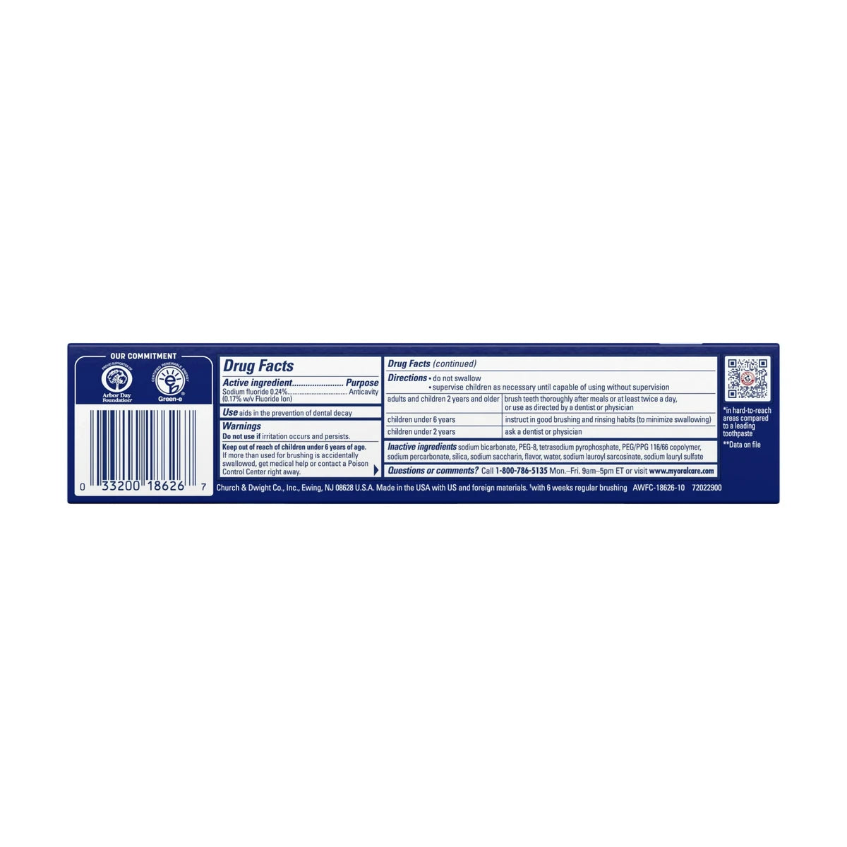 Arm & Hammer Advance Extreme Whitening With Stain Defense Toothpaste 6Oz (Pack of 12)