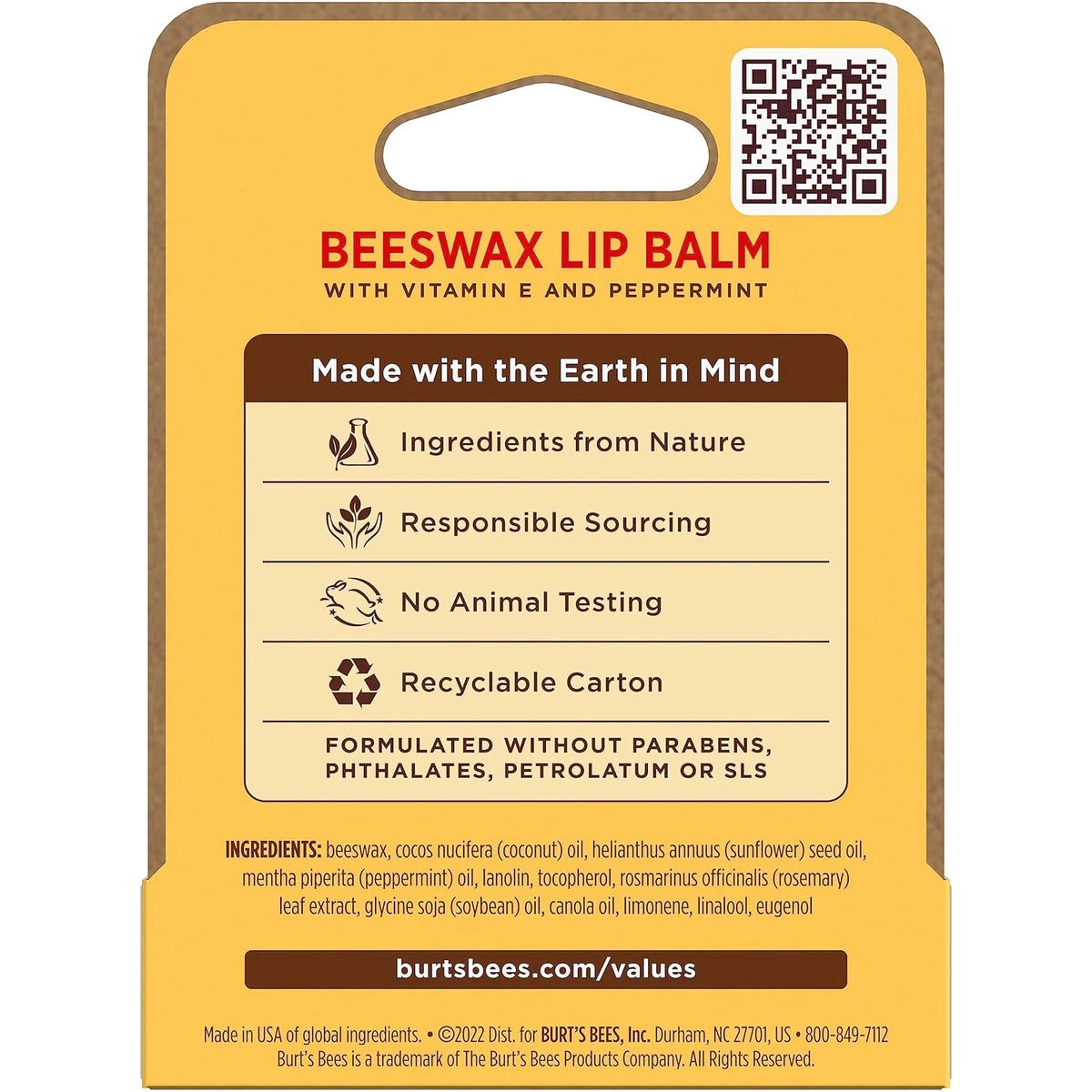Burts Bees 100% Natural Moisturizing Lip Balm Pomegranate 0.15Oz (Pack Of 48)