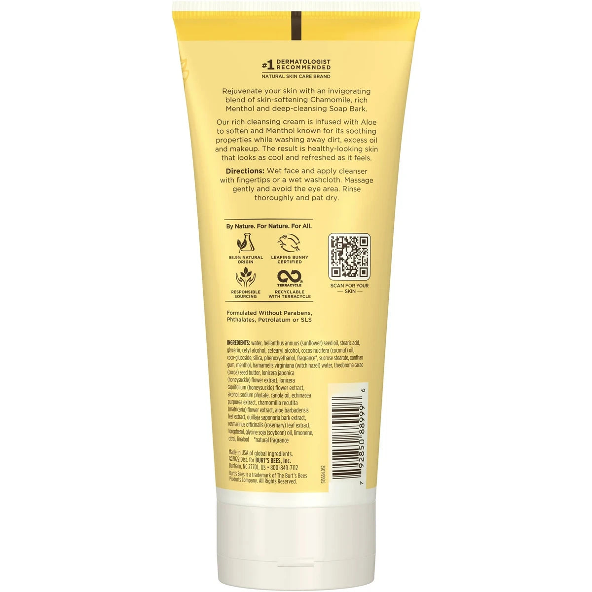 Burts Bees Deep Cleansing Cream Soap Bark And Chamomile 6Oz (Pack of 18)