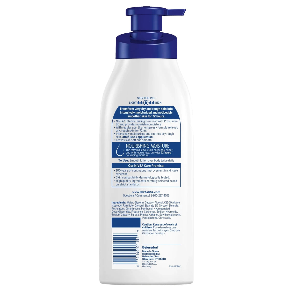 Nivea Intense Healing Body Lotion for Dry Skin 16.9Oz (Pack of 12)