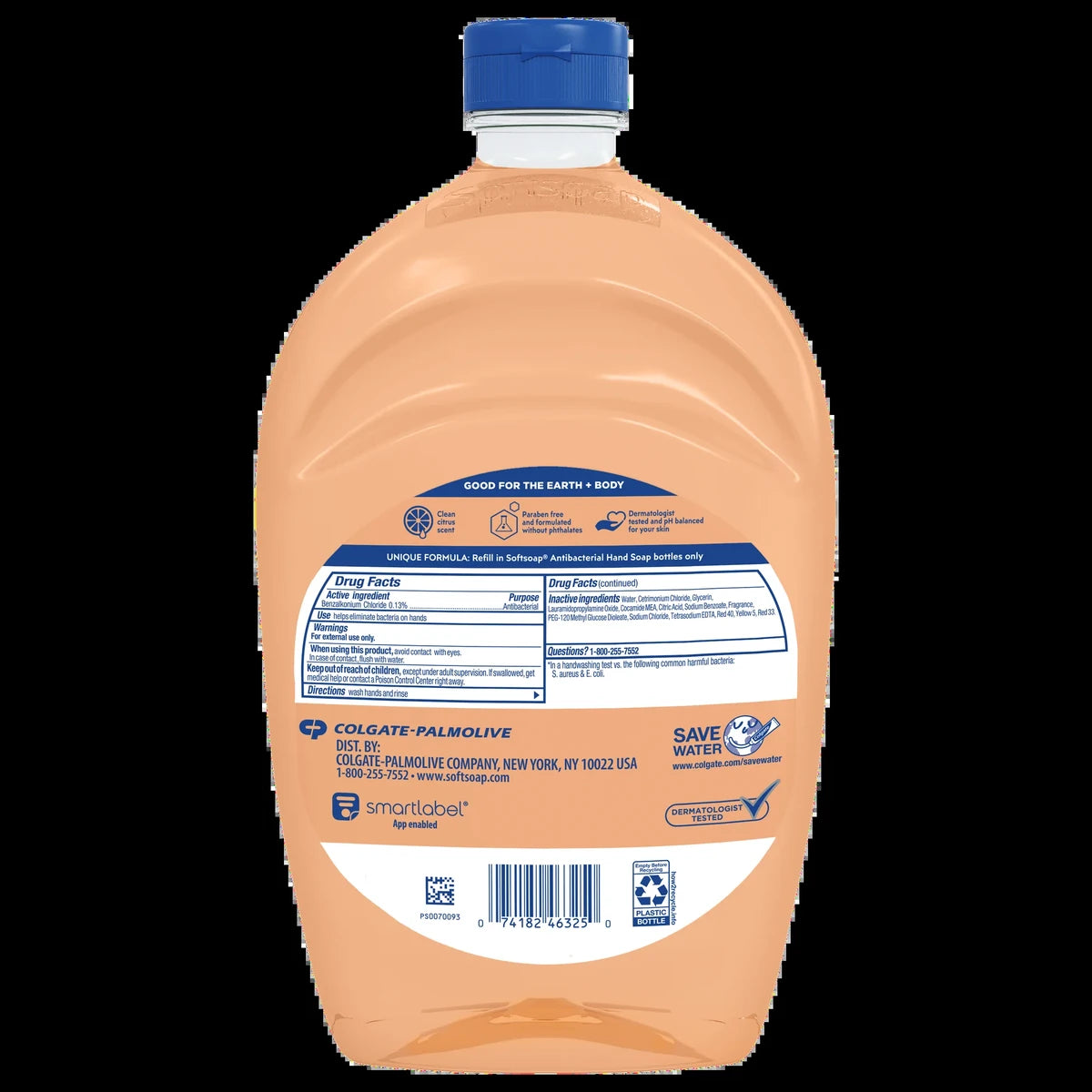 Softsoap Antibacterial Liquid Hand Soap Refill Crisp Clean 50Oz (Pack of 6)
