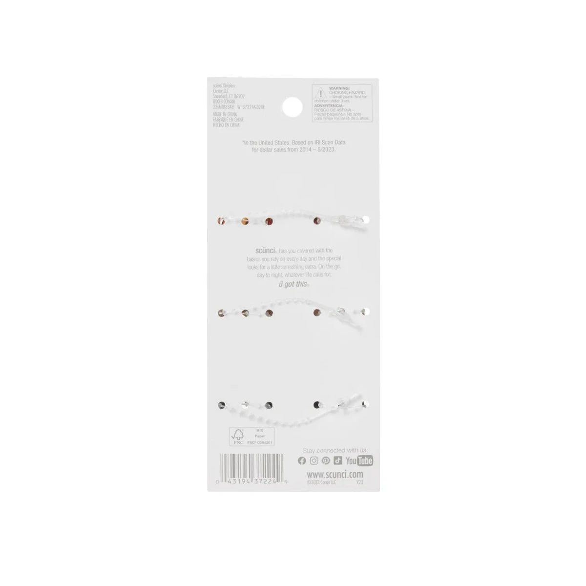 Scunci Effortless Beauty Jaw Hair Clips Assorted 1.13Oz (Pack of 48)