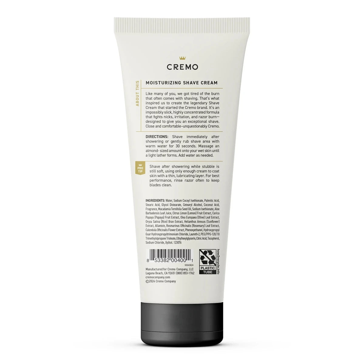 Cremo Concentrated Mens Shave Cream Classic Scent 6Oz (Pack of 48)