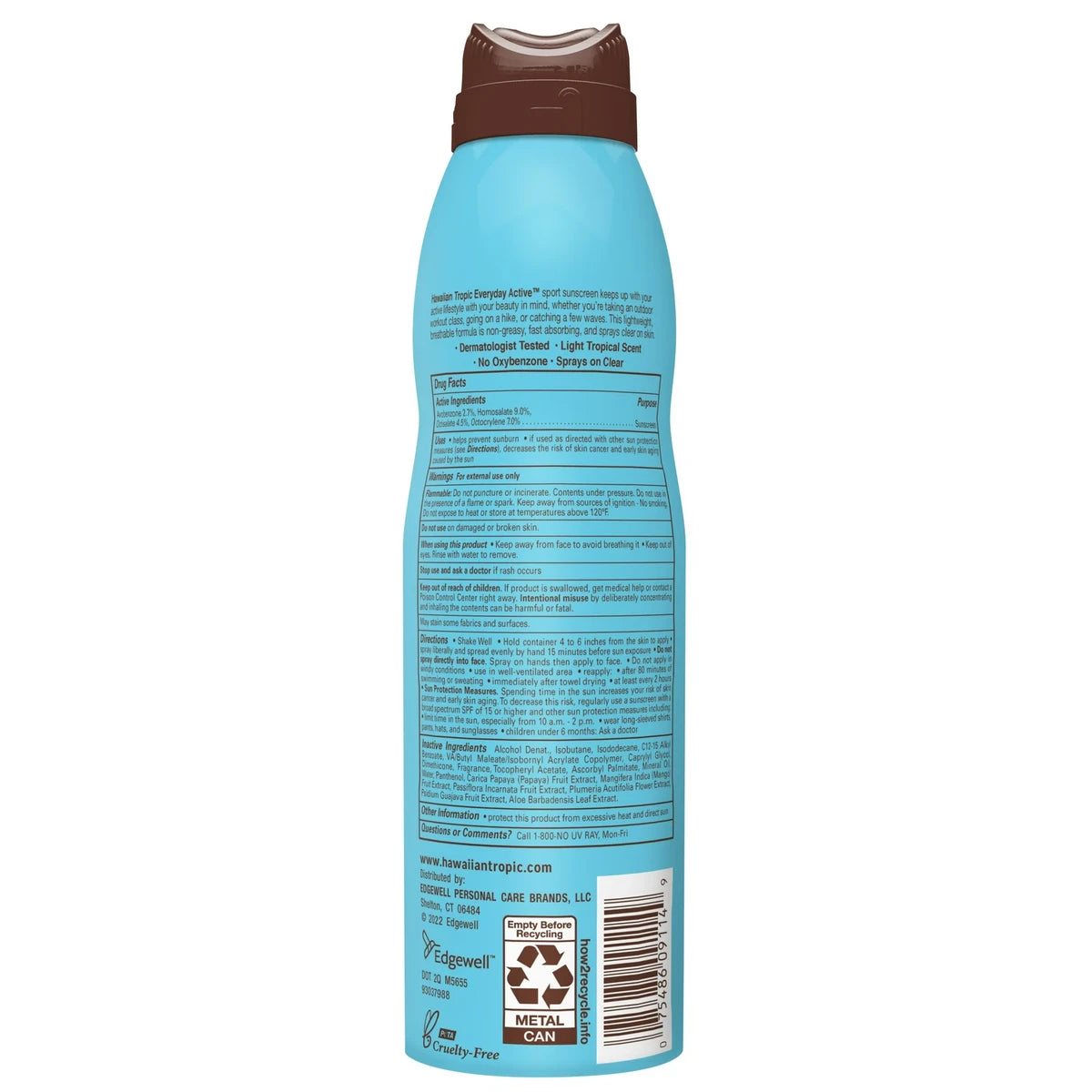 Hawaiian Tropic Everyday Active Clear Spray Sunscreen SPF 50 6Oz (Pack of 12)