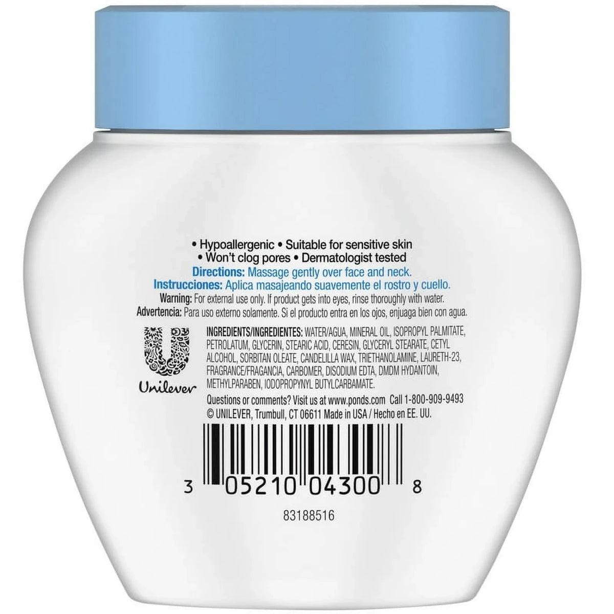 Ponds Dry Skin Cream 3.9Oz (Pack of 48)