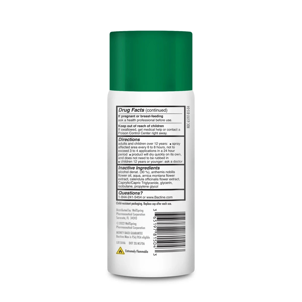 Bactine Max Pain Relief Dry Spray with Lidocaine 4Oz (Pack of 24)