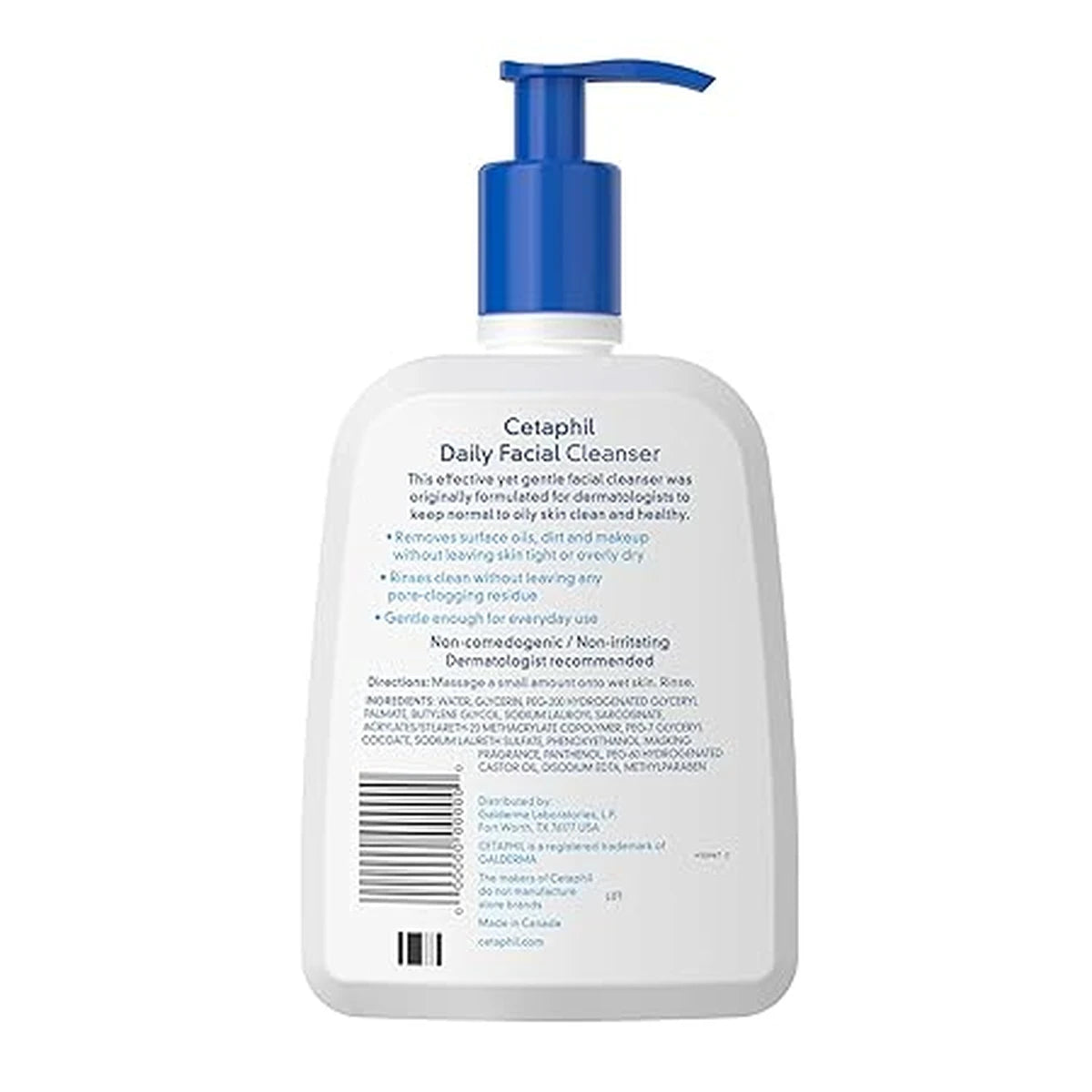 Cetaphil Daily Facial Cleanser Liquid Oily and Sensitive Skin 16Oz (Pack of 12)