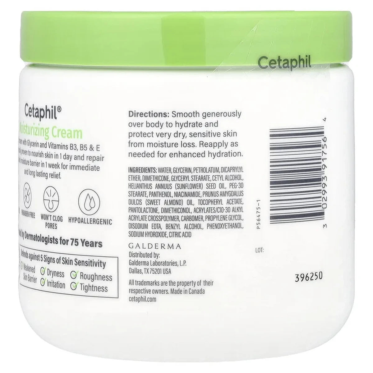 Cetaphil Hydrating Moisturizing Cream for Dry to Very Dry Sensitive Skin 16Oz (Pack of 12)