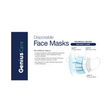 Genius Care 3 Ply Disposable Face Masks 0.1Oz (Pack Of 80)