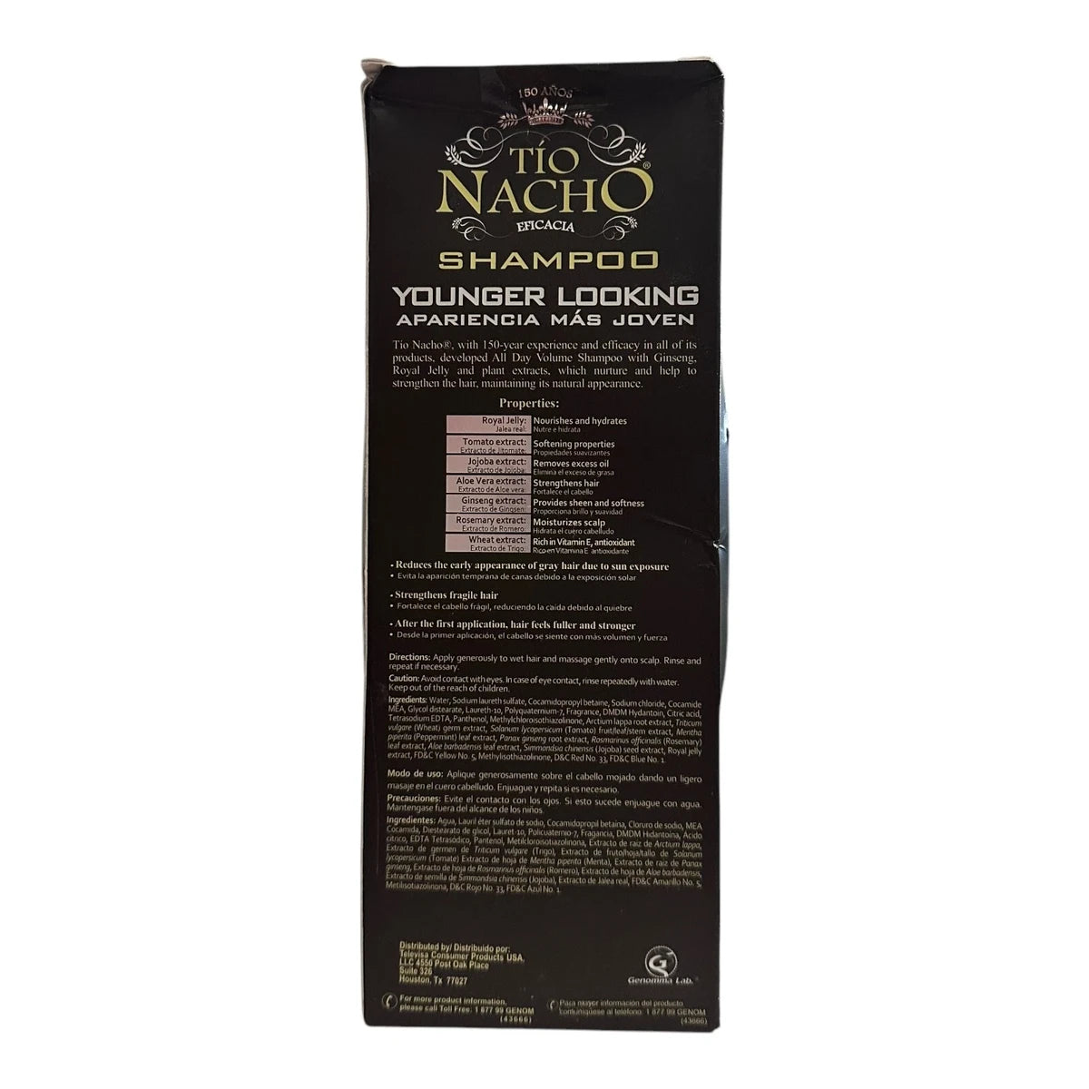 Tio Nacho Younger Looking Shampoo Revitalizes Hair With Royal Jelly 14Oz (Pack of 12)