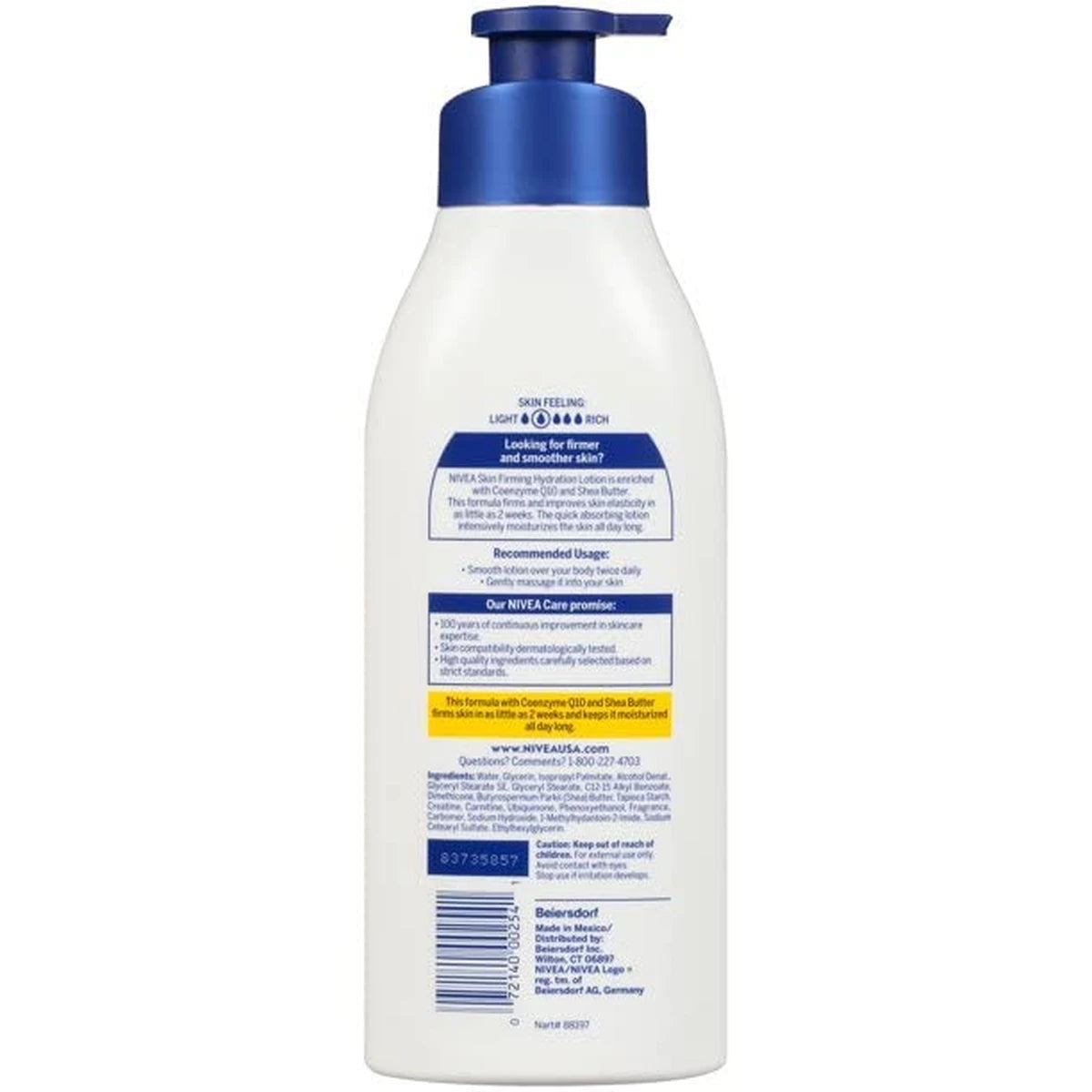 Nivea Skin Firming Hydration Body Lotion 16.9Oz (Pack of 12)
