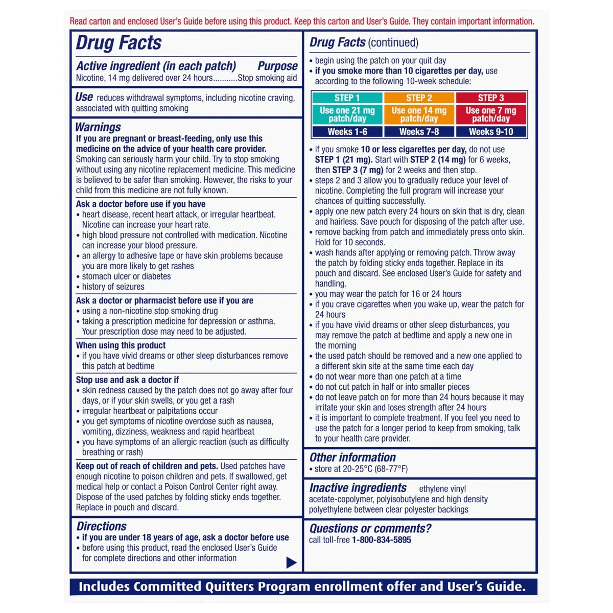 Nicoderm CQ Clear Nicotine Patch 14 Mg Stop Smoking Aid 1.76Oz (Pack of 12)