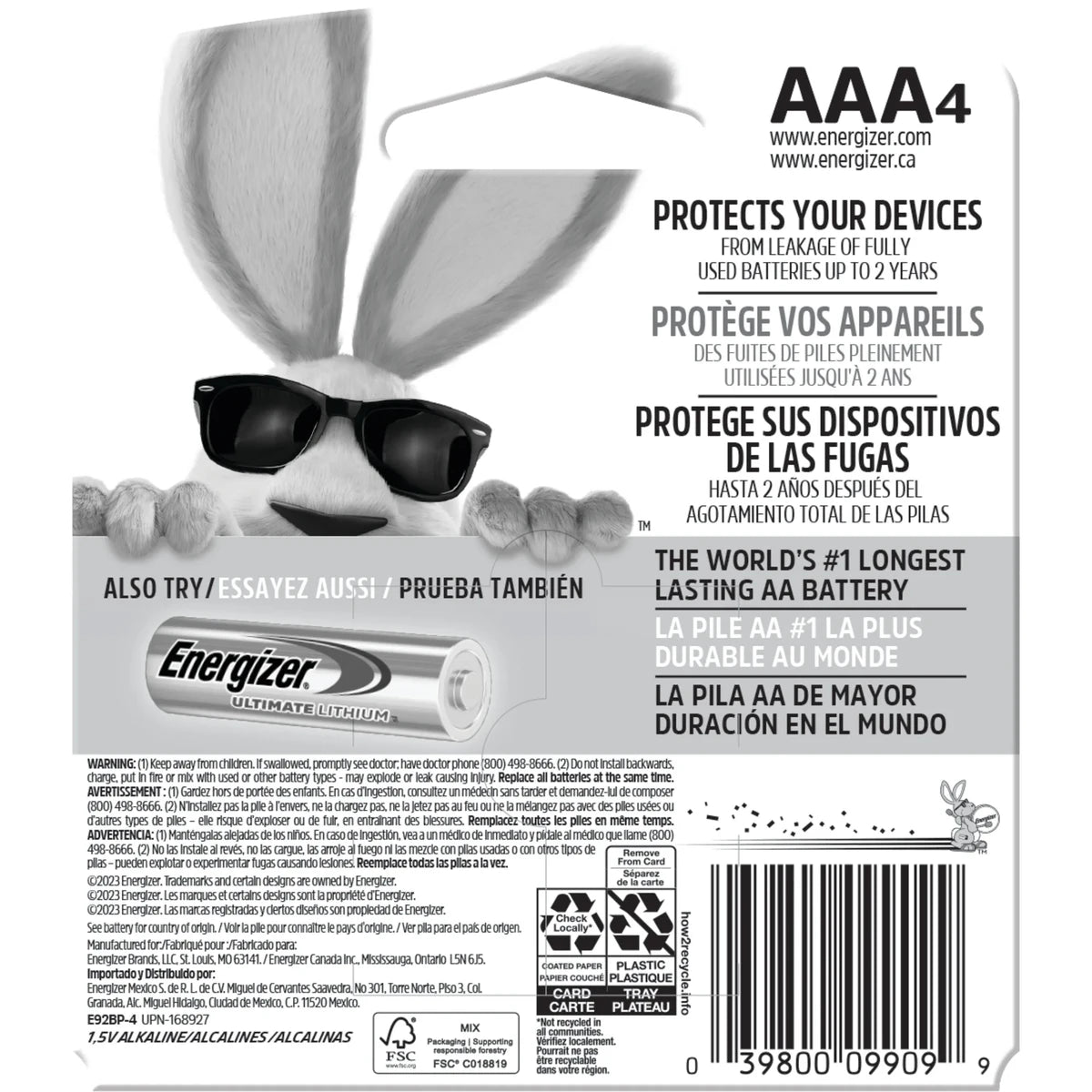 Energizer Alkaline Battery E92Bp Size: AAA 7.76Oz (Pack of 24)