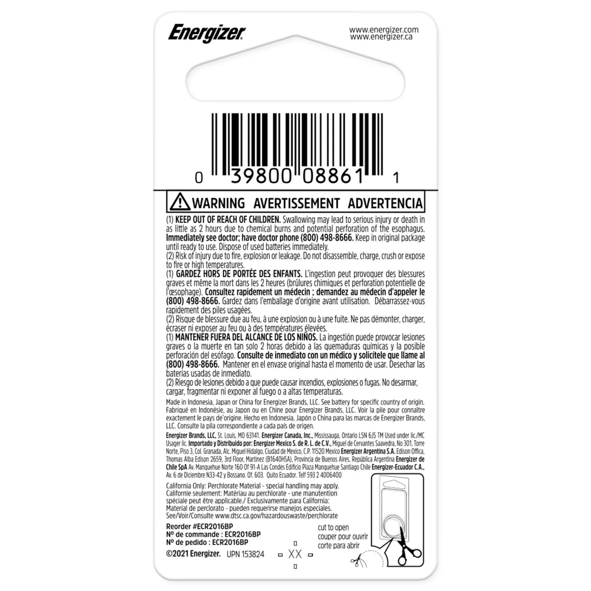 Energizer Lithium 3V Watch Battery Ecr-2025Bp 0.16Oz (Pack Of 72)